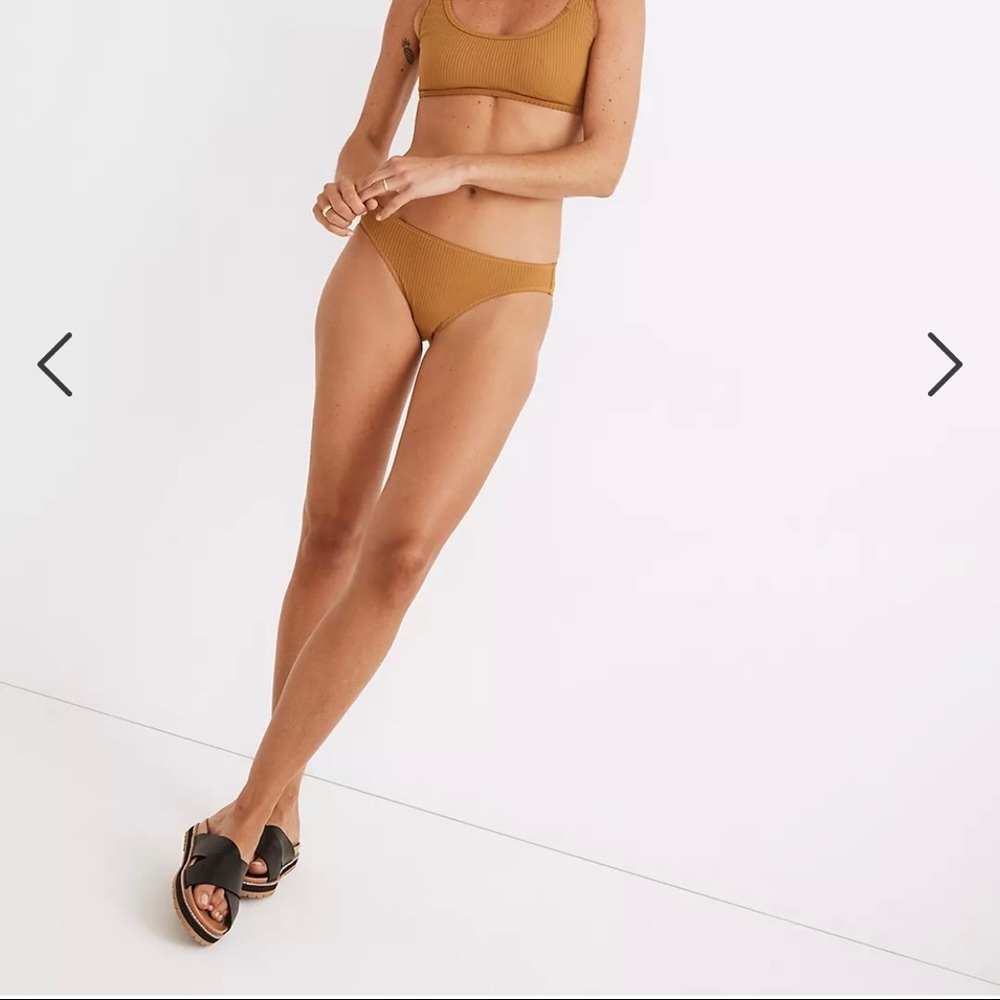 Madewell Second Wave Ribbed Classic Bikini Bottom